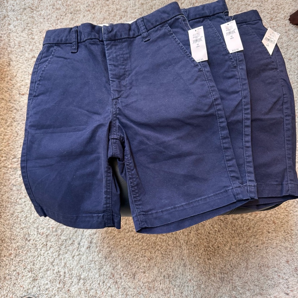 GAP Navy uniform 12S Chino Kids Shorts - 3 pack